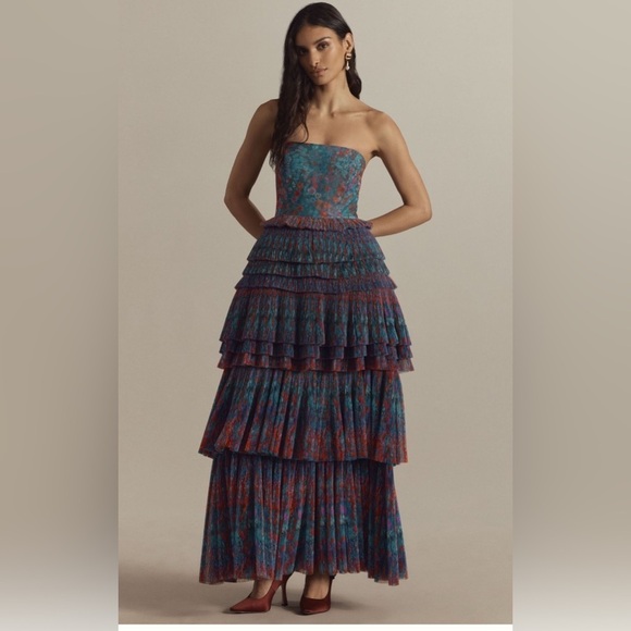 Hutch Nalina Tiered Strapless Maxi Dress size small - Picture 5 of 14